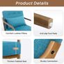 Armchair Living Room Comfy Arm Chair Reading Chair Bedroom Relax Accent Chairs with Wood Frame, Teal Image 4