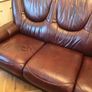 Brown Leather Couch Image 2