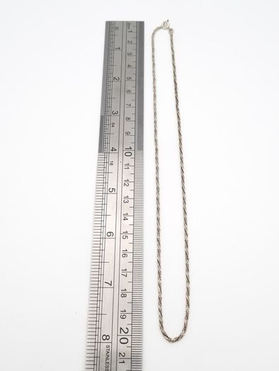 925 Vintage Italian Sterling Silver Wheat Spiga Chain