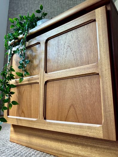 Vintage Retro Mid CenturyTeak Record Cabinet