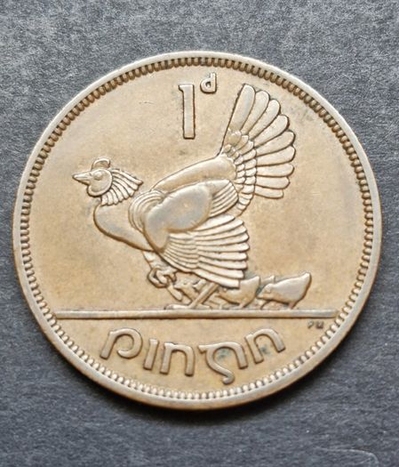 Ireland 1949 1d Penny coin