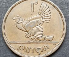 Ireland 1949 1d Penny coin