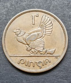 Ireland 1949 1d Penny coin