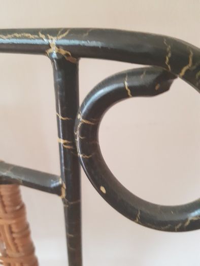 Stunning Design Show Piece Wrought Iron and Rattan Chair