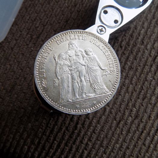 France 1873.5 Francs.90% Silver.Very high grade,Good Very Fine.