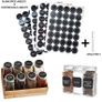 24PCS Glass Spice Jars with Shaker Lids 4oz Square Spice Jar with Label, Shaker Insert Tops, Airtight Cap Chalkboard Pen, Wide Funnel for Spice Herbs Seed and Small Items Storage and Organization Image 2