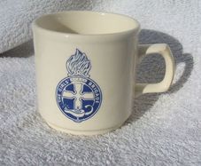 THE GIRLS BRIGADE (scouting organisation) - a commemorative mug featuring The Girls Brigade crest. Made by Carrigdhoun pottery in County Cork (early 1990s)