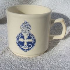 THE GIRLS BRIGADE (scouting organisation) - a commemorative mug featuring The Girls Brigade crest. Made by Carrigdhoun pottery in County Cork (early 1990s)