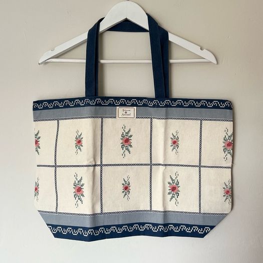 Sezane x baziszt floral tote bag new