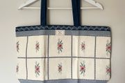 Sezane x baziszt floral tote bag new