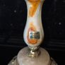 3X Antique Table Lamps - Italian Onyx Marble & Japanese Chokin Art Image 10