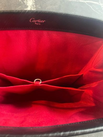 Cartier Trinity Hand Bag Leather Black