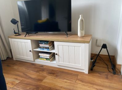 Media/TV unit (oak and MDF)