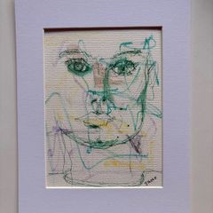 Original Art Sinead O'Connor portrait Drawing of Sinead Oconnor