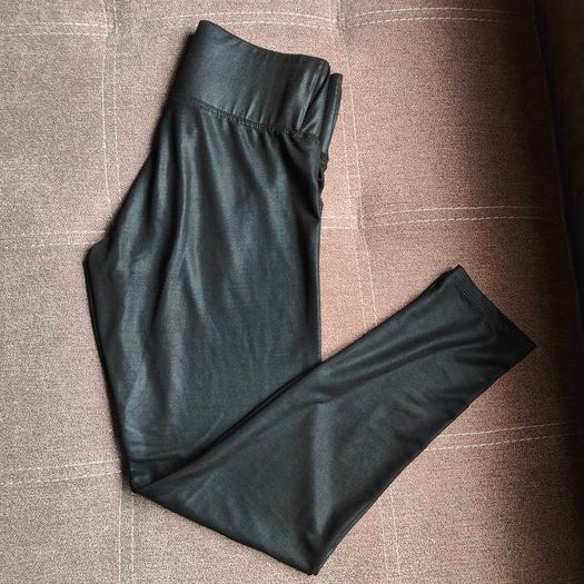 Black Leather look leggings, NEW LOOK, Size S