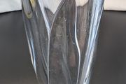 Vintage Clear Glass Tulip Petal Vase Sculptural Flower Vase 25cm