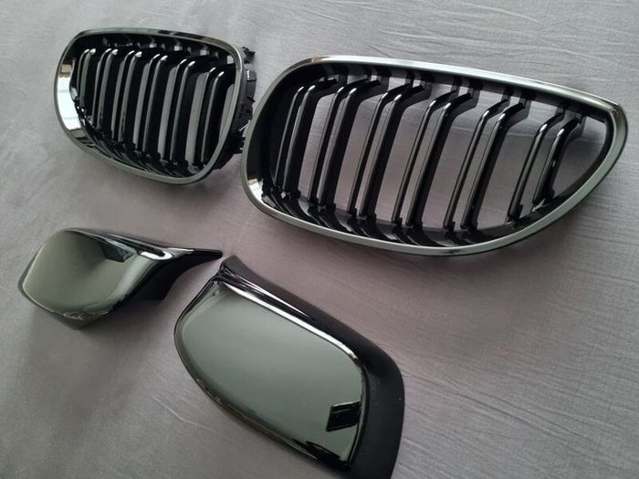 BMW 5 Series E60 E61 Kidney Grilles & Mirror Covers Set Brand New
