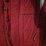 Aran Cardigan Ruby Red Image 5