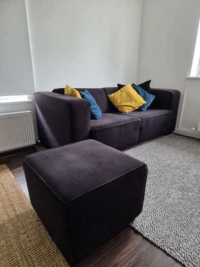 Sofa with ottoman