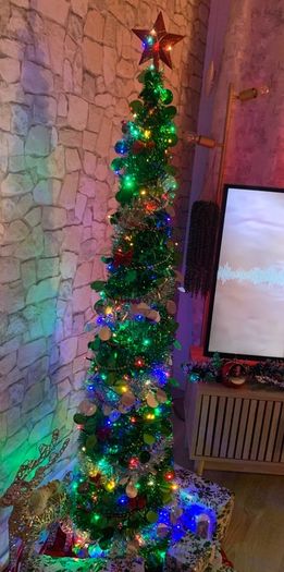 Pop up tinsel Christmas tree