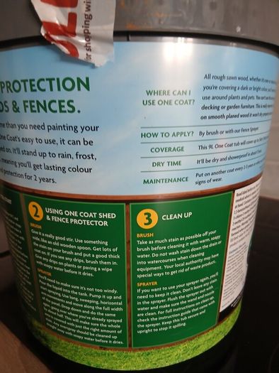 Ronseal shed and fence protector