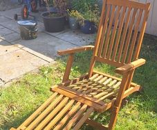 garden steamer chair and cushion
