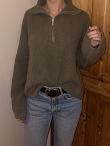 H&M Rib-knit zip-top jumper