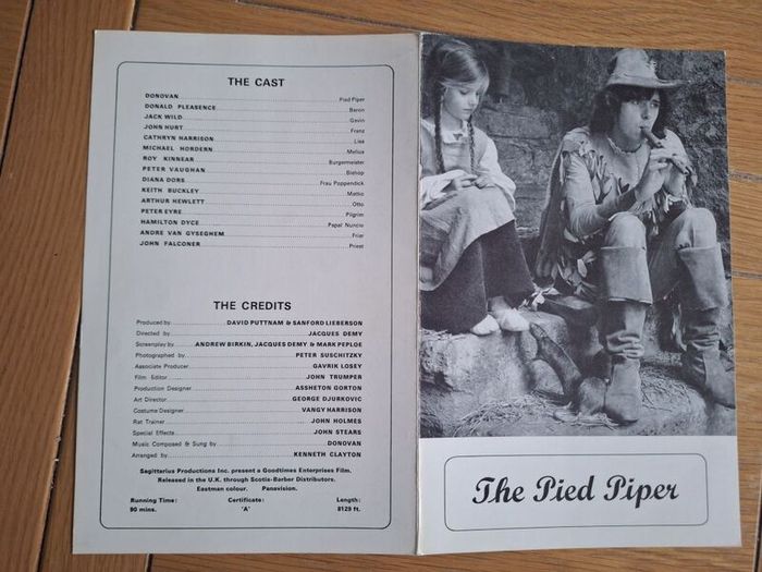 1972 The Pied Piper Press Kit Photos & Pressbook