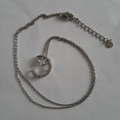 925 - Half Crescent Moon and Star - Pendant