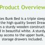 Triple Bunk bed with mattress Image 4