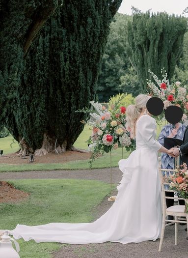Wedding dress & overskirt