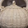 Rare Antique Belleek 1st Period Neptune Coral Teapot with Lid Early Black Mark Image 6