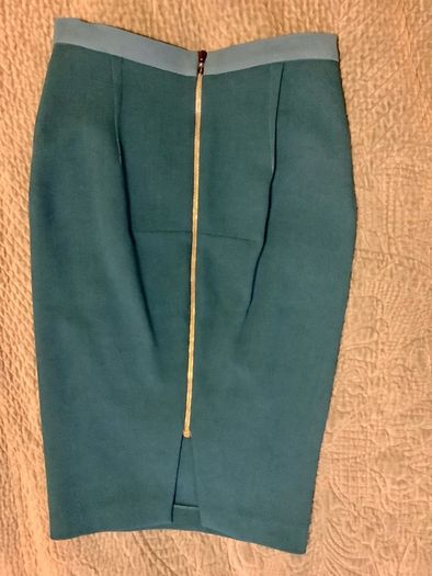 Roland Mouret Blue Wool Tailored Pencil Skirt