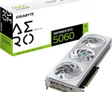 Gigabyte Geforce Rtx 5060 Aero Oc 8g Graphics Card - 8gb Gddr7, 128bit, Pci-e 5.0, 2595 Mhz Core Clock, 3 X Displayport, 1 X Hdmi, Gv-n5060 Aero Oc-8gd