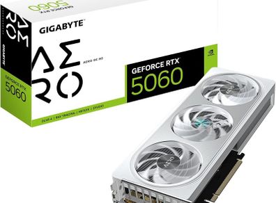 Gigabyte Geforce Rtx 5060 Aero Oc 8g Graphics Card - 8gb Gddr7, 128bit, Pci-e 5.0, 2595 Mhz Core Clock, 3 X Displayport, 1 X Hdmi, Gv-n5060 Aero Oc-8gd