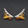 Natural Baltic Amber On Sterling Silver Stud Earrings Image 9