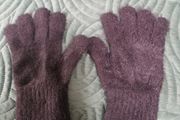 H&amp;M furry black Gloves