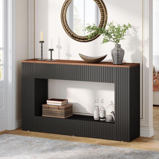 Modern Console Table, 140 x 30 x 85 cm, Hallway Table, Hallway Furniture, Narrow Sofa Table with Storage