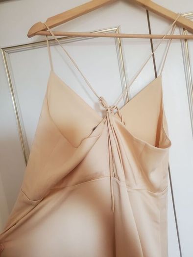 Champagne Satin Slip Dress
