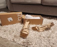 Linzi gold strappy sandals