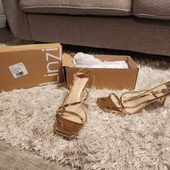 Linzi gold strappy sandals