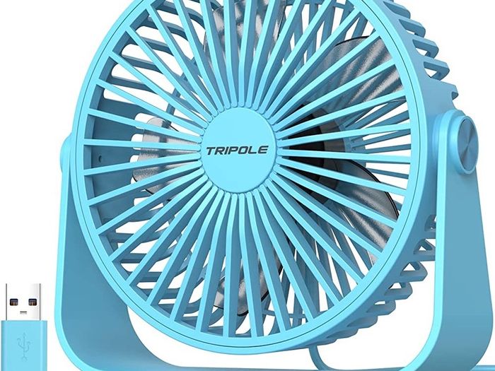 USB Desk Fan, 3 Speeds Adjustable Strong Wind Table Fan, 360 Degree Rotation Mini Personal Fan 6 Inches Portable Cooling Fan for Desktop Office Home Bedroom Car Outdoor Camping MULTIPLE COLOURS AVAILABLE (FREE POSTAGE)