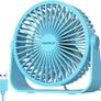 USB Desk Fan, 3 Speeds Adjustable Strong Wind Table Fan, 360 Degree Rotation Mini Personal Fan 6 Inches Portable Cooling Fan for Desktop Office Home Bedroom Car Outdoor Camping MULTIPLE COLOURS AVAILABLE (FREE POSTAGE) Image 2
