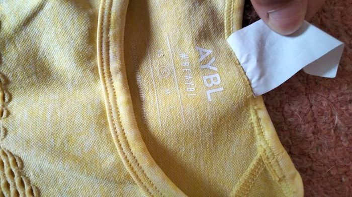 Yellow Gym Top Size Small