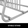 10 Holders Floor Bike Rack, 1.5m Length All-Steel Grid Bike Rack, 10-Bike Capacity Dual-Side Storage Stand for Garages Streets Yards Bike Events Image 2