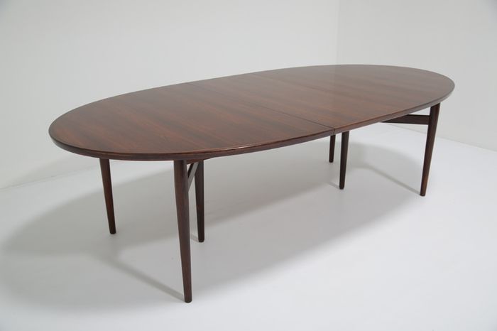 Vintage Rosewood Extending 10 Seater Dining Table Model 212 by Arne Vodder, 1960s