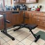 Nice Gym Set, Heavy Weight Bench, Squat Racks, Metal Weights, Bars, Chin Up  + More!! Image 9