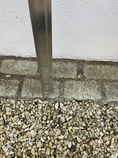 Polished chrome wall channel for shower glass frame