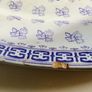 Huge Victorian Ironstone Rosebuds Platter 54cm Antique Blue White Image 6