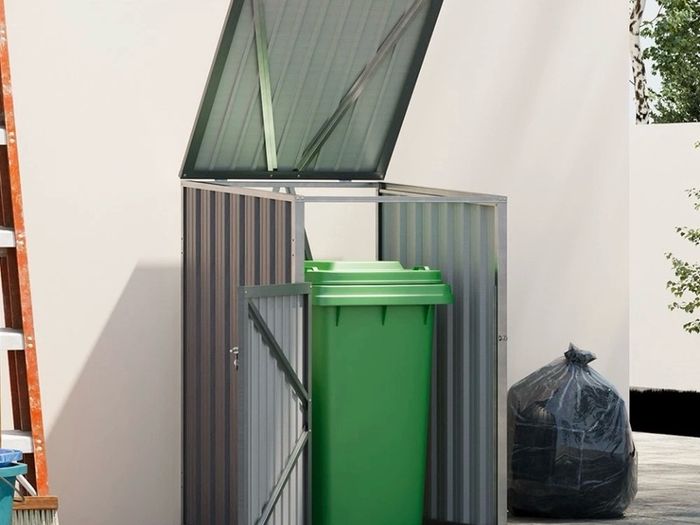 Double Metal Wheelie Bin Shelter Shed Storage